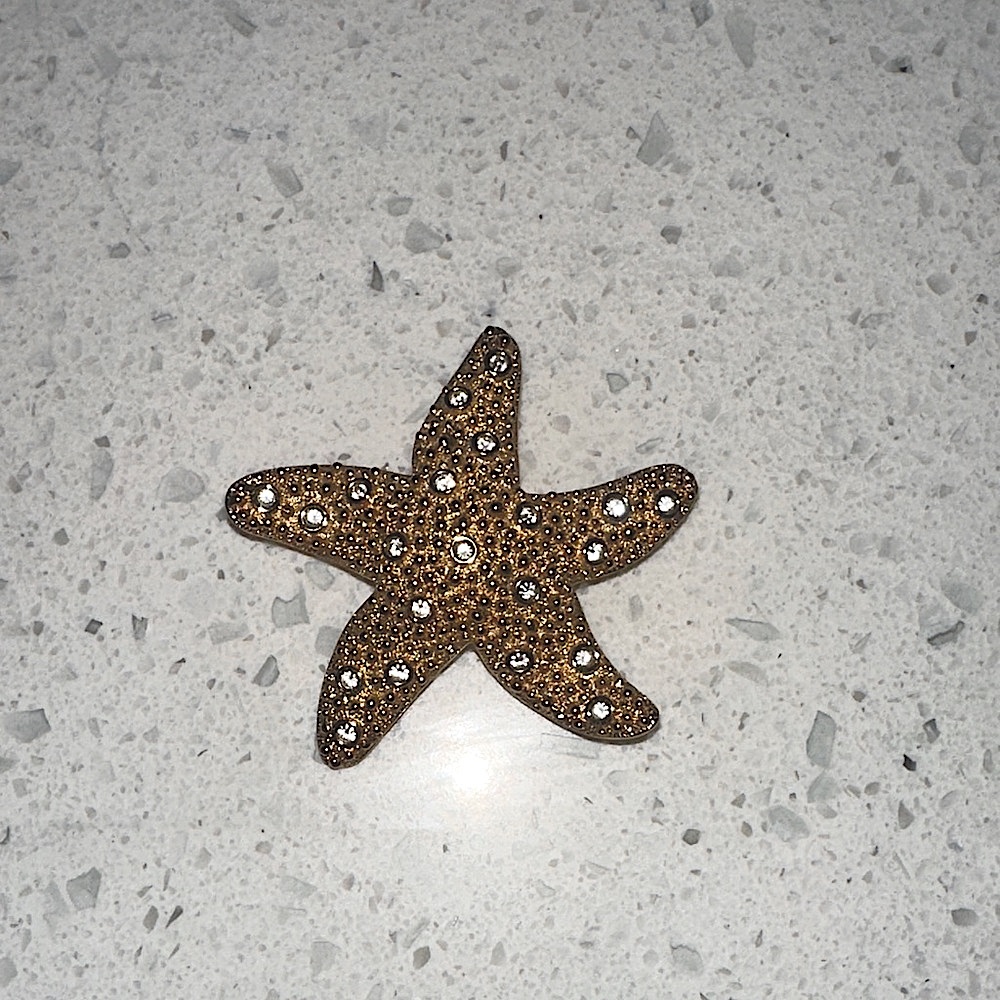 Gold Starfish Brooch